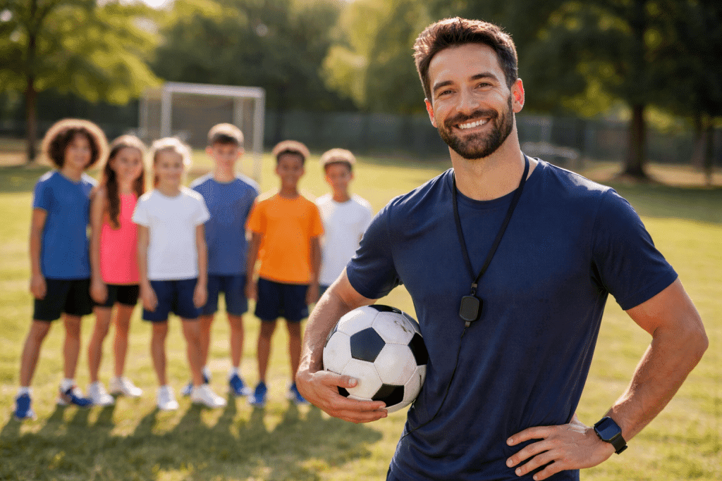 entrenador-y-estudiantes-en-campo-deportivo